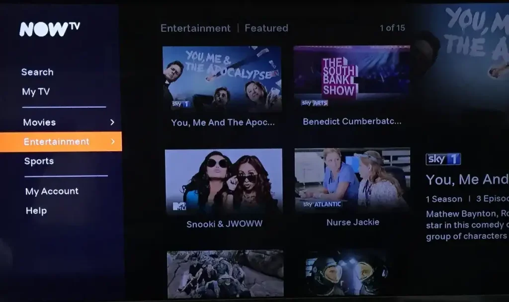now tv movies