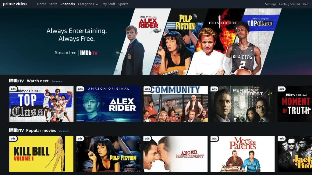 prime tv uk