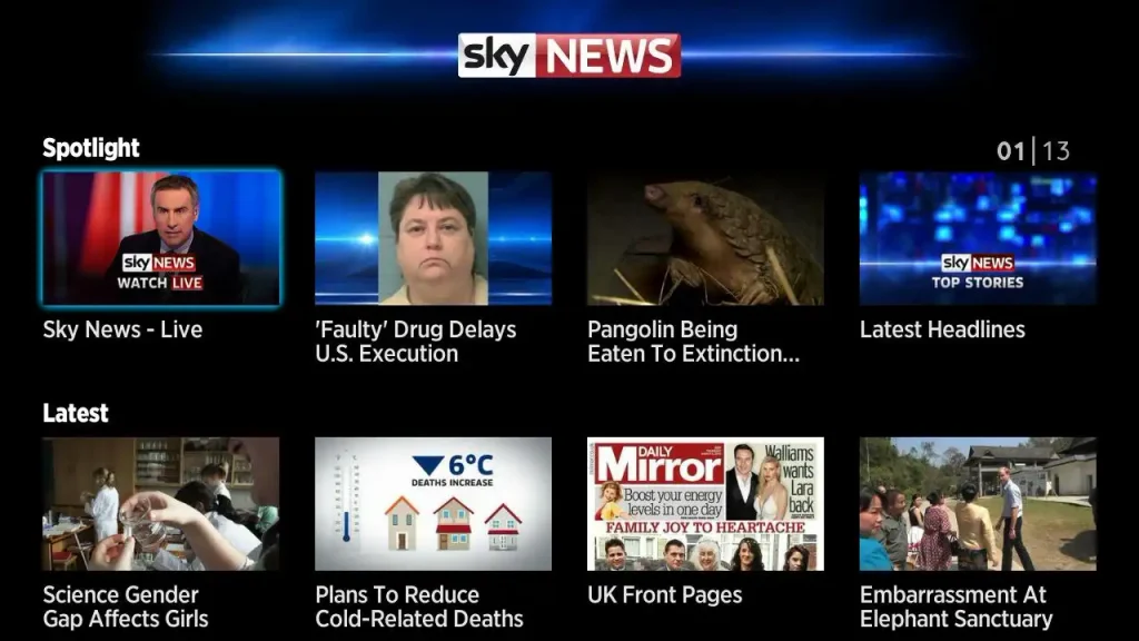 sky news latest